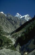 Photo of the Bhagirati river, taken close to its source in the Himalaya